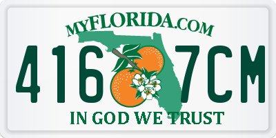 FL license plate 4167CM