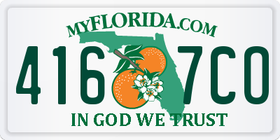 FL license plate 4167CO