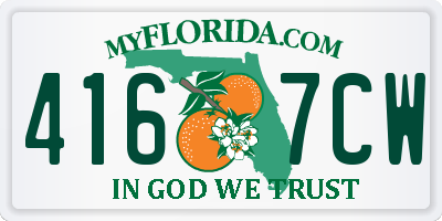 FL license plate 4167CW