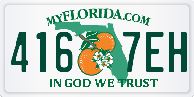 FL license plate 4167EH