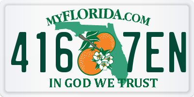 FL license plate 4167EN