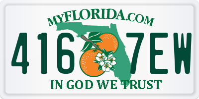 FL license plate 4167EW