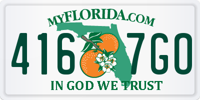 FL license plate 4167GO