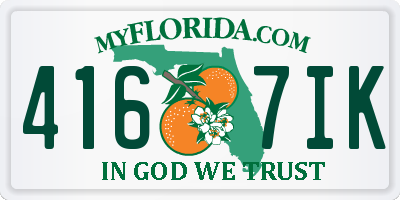 FL license plate 4167IK