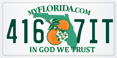 FL license plate 4167IT