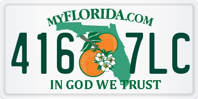 FL license plate 4167LC