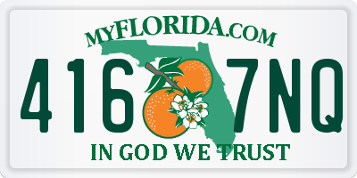 FL license plate 4167NQ