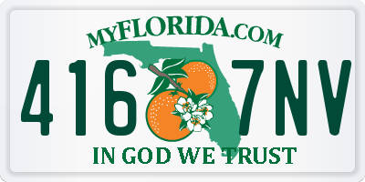 FL license plate 4167NV