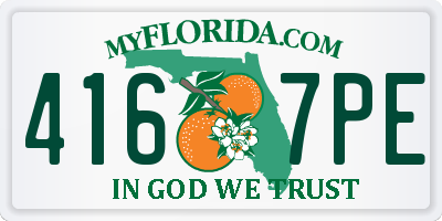 FL license plate 4167PE