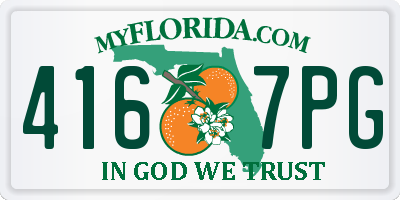 FL license plate 4167PG