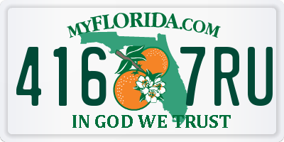 FL license plate 4167RU
