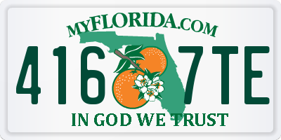 FL license plate 4167TE