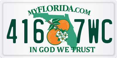 FL license plate 4167WC