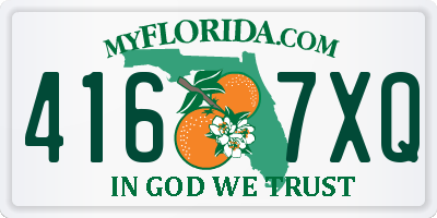 FL license plate 4167XQ