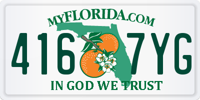 FL license plate 4167YG
