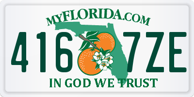 FL license plate 4167ZE