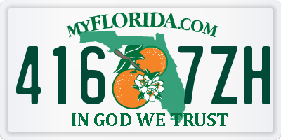 FL license plate 4167ZH