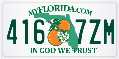 FL license plate 4167ZM