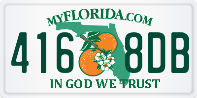 FL license plate 4168DB