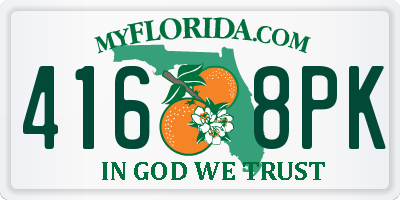 FL license plate 4168PK