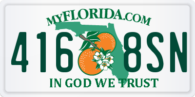 FL license plate 4168SN