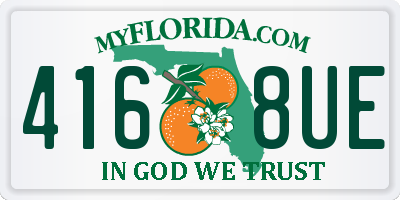 FL license plate 4168UE