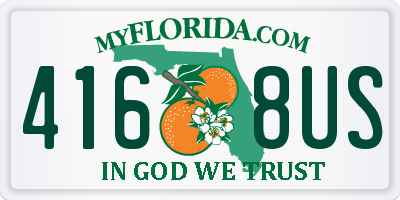 FL license plate 4168US