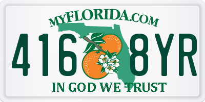 FL license plate 4168YR