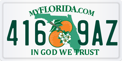 FL license plate 4169AZ