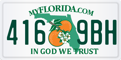 FL license plate 4169BH