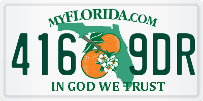 FL license plate 4169DR