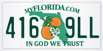 FL license plate 4169LL