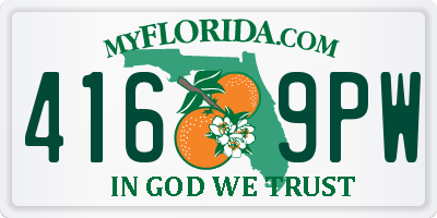 FL license plate 4169PW