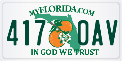 FL license plate 4170AV