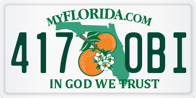 FL license plate 4170BI