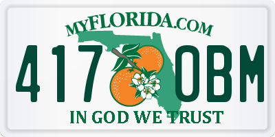 FL license plate 4170BM