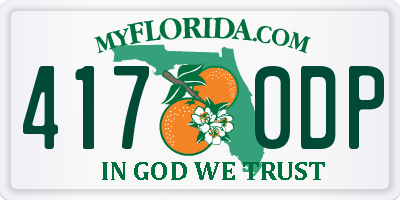 FL license plate 4170DP