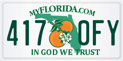 FL license plate 4170FY