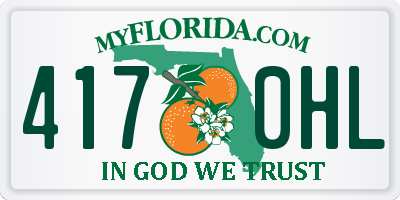 FL license plate 4170HL