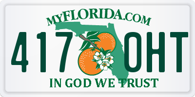 FL license plate 4170HT