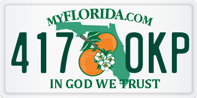 FL license plate 4170KP