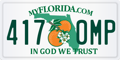 FL license plate 4170MP