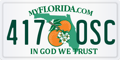 FL license plate 4170SC