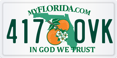 FL license plate 4170VK