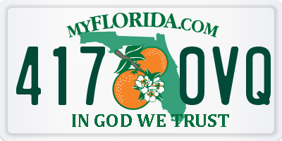 FL license plate 4170VQ