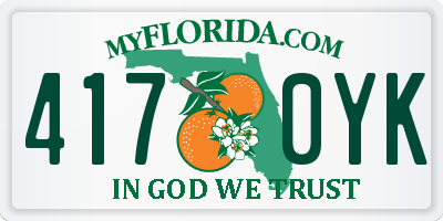 FL license plate 4170YK