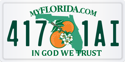 FL license plate 4171AI