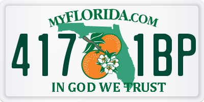 FL license plate 4171BP