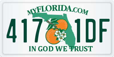 FL license plate 4171DF