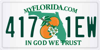 FL license plate 4171EW
